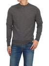 Men's Crew Neck Wool Knit Top Grey - DRUMOHR - BALAAN 6