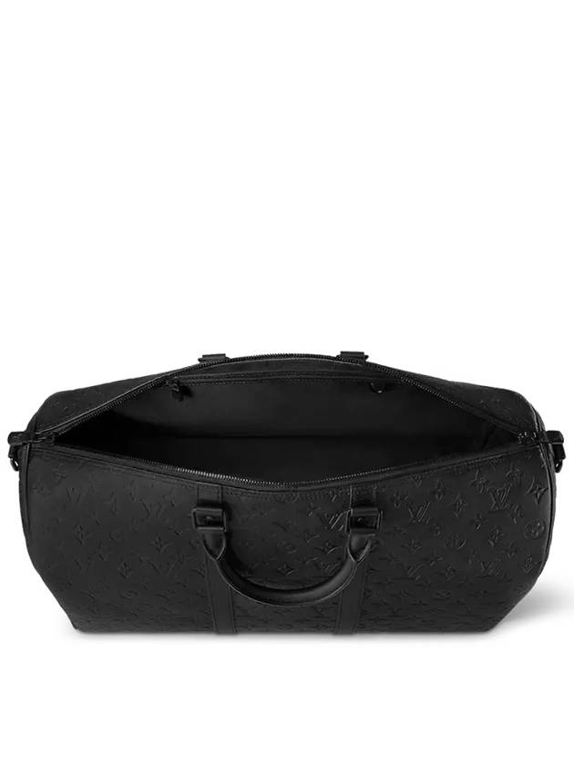 Keepall Bandouliere 50 Duffel Bag Black - LOUIS VUITTON - BALAAN 5