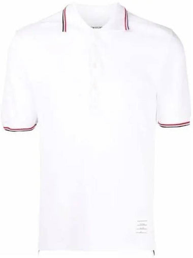 MJP156G Classic Pique Stripe Short Sleeve Polo T Shirt 270503 1021552 - THOM BROWNE - BALAAN 1