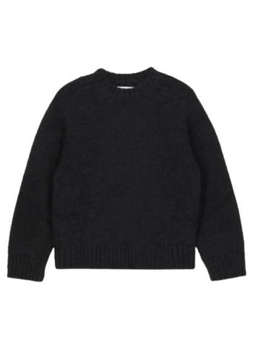 Mohair Blend Knit Top Black - JIL SANDER - BALAAN 1