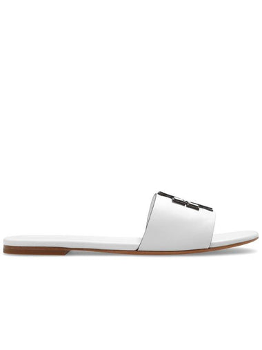 Tory Burch ‘Ines’ Leather Slides, Women's, White - TORY BURCH - BALAAN 1