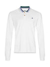 ORB Striped Collar Long Sleeve Polo Shirt White - VIVIENNE WESTWOOD - BALAAN 3