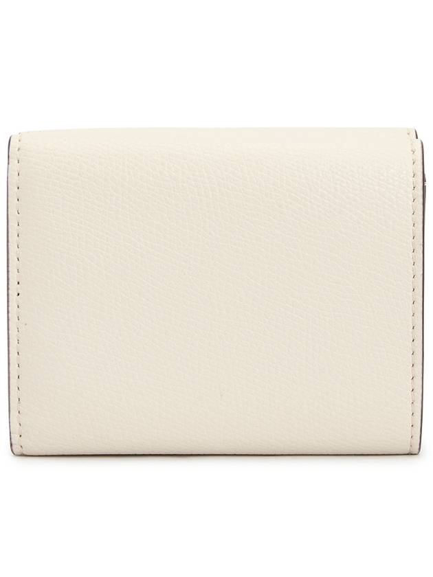 FF Diamond Tri-Fold Leather Half Wallet White - FENDI - BALAAN 3