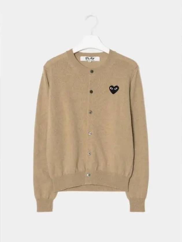 Women s Black Heart Wappen Spring Fall Cardigan Beige Domestic Product - COMME DES GARCONS PLAY - BALAAN 1