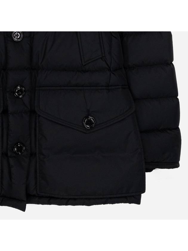 Men's Cluny Hooded Fur Short Padding Black - MONCLER - BALAAN 5