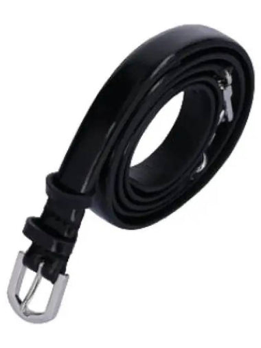 Double cresp leather belt black - TOTEME - BALAAN 1