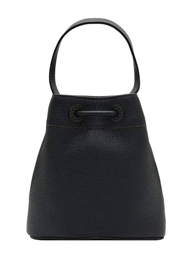 Mini Grainy Leather TB Bucket Bag Black - BURBERRY - BALAAN 7