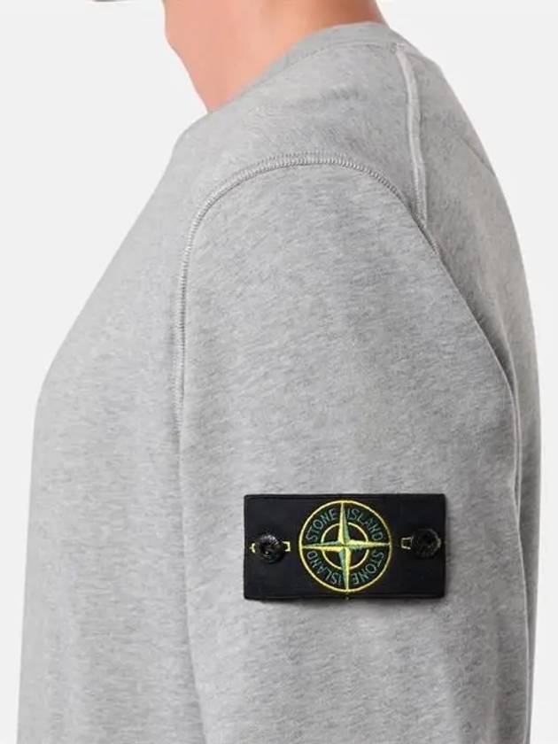 Wappen Patch Garment Dyed Sweatshirt Grey - STONE ISLAND - BALAAN 4