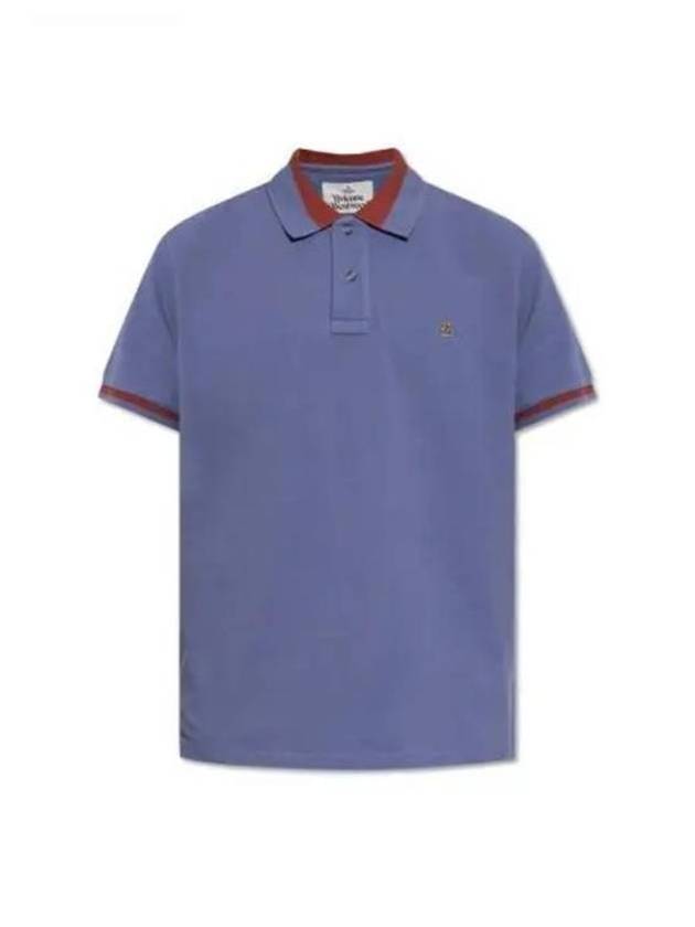 Classic ORB Logo Polo Shirt Dust Blue - VIVIENNE WESTWOOD - BALAAN 2