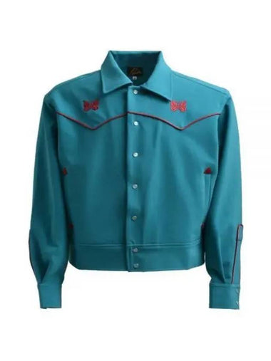 24 Piping Cowboy Jac Turquoise OT136 Jacket - NEEDLES - BALAAN 1