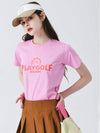 Washing short sleeve t-shirt PINK - MONBIRDIE GOLF - BALAAN 3