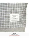 Checked Tweed Shrunken Short Sleeve Polo Grey - THOM BROWNE - BALAAN 10