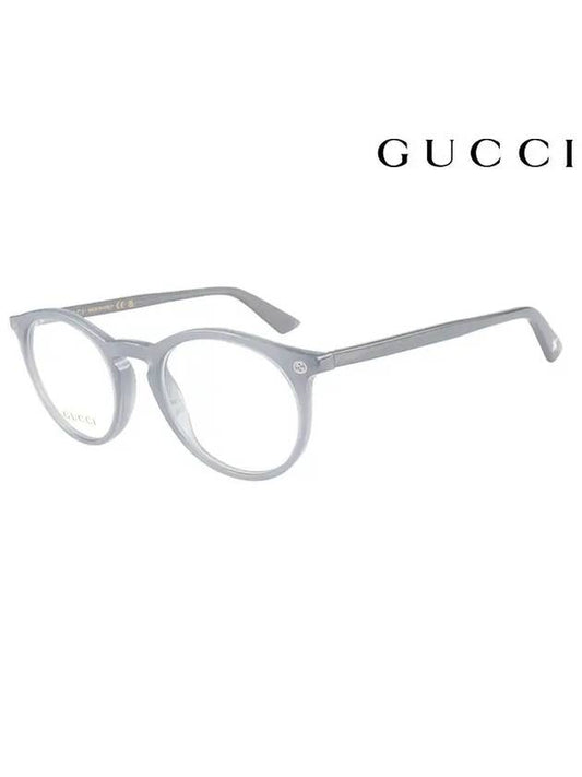 Eyewear Round Horn-Rimmed Glasses Translucent Grey - GUCCI - BALAAN 2