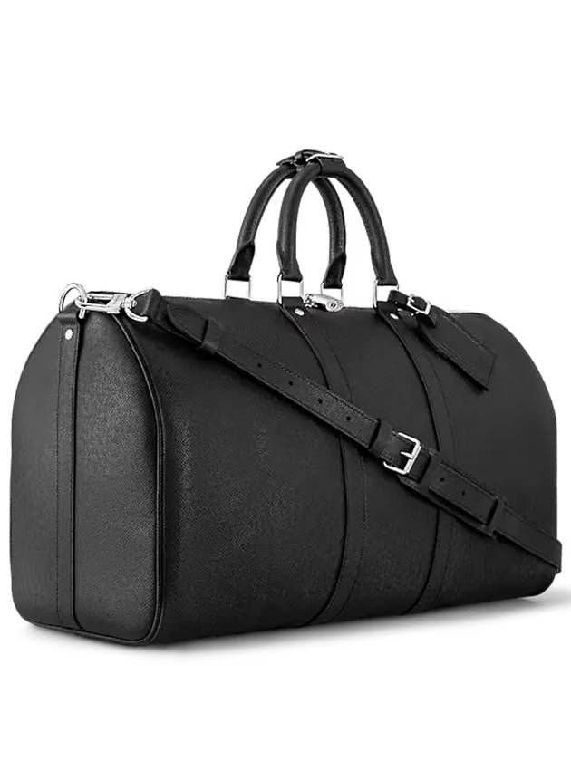 Keepall Bandouliere 50 Duffel Bag Black - LOUIS VUITTON - BALAAN 4