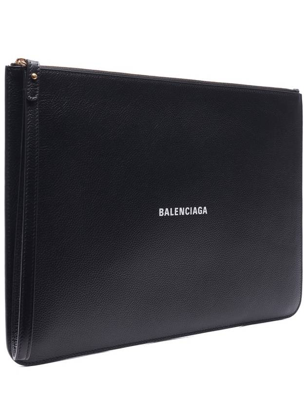 Logo Strap Cash Large Clutch Bag Black - BALENCIAGA - BALAAN 4