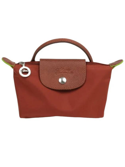 Le Pliage Green Handle Pouch Bag Chestnut - LONGCHAMP - BALAAN 2