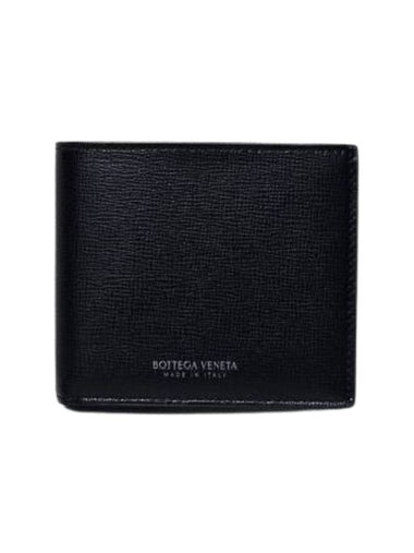 Men's Big Intrecciato Half Wallet Black - BOTTEGA VENETA - BALAAN 1