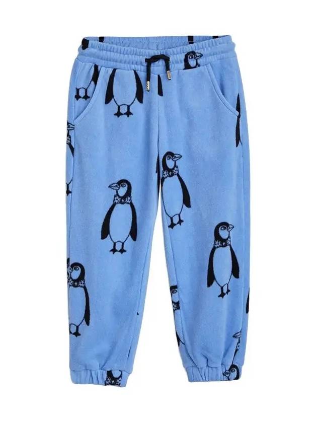 Kids Penguin Fleece Pants Blue 11000092 60 - MINI RODINI - BALAAN 1