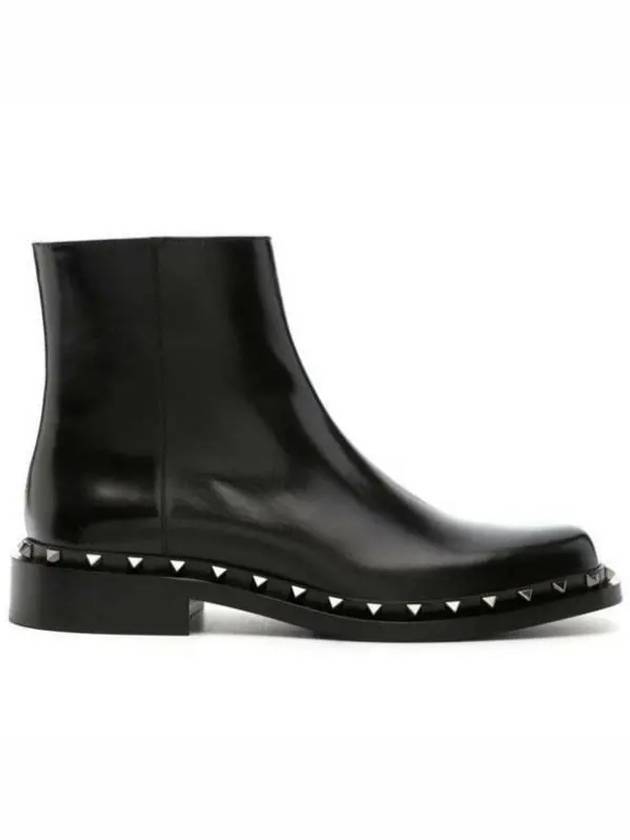 Rockstud Ankle Boots Black - VALENTINO - BALAAN 2