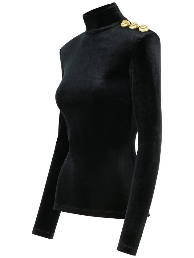 Balmain Black Polyester Turtleneck Sweater - BALMAIN - BALAAN 2