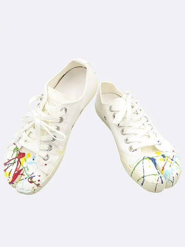 Maison Margiela S58WS0112 Paint Drop Tabi White Women s Sneakers 220MM - MAISON MARGIELA - BALAAN 1