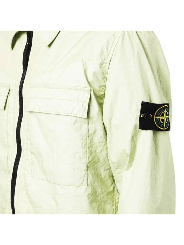 Men's Membrana Wappen Zip-Up Jacket Light Green - STONE ISLAND - BALAAN 5