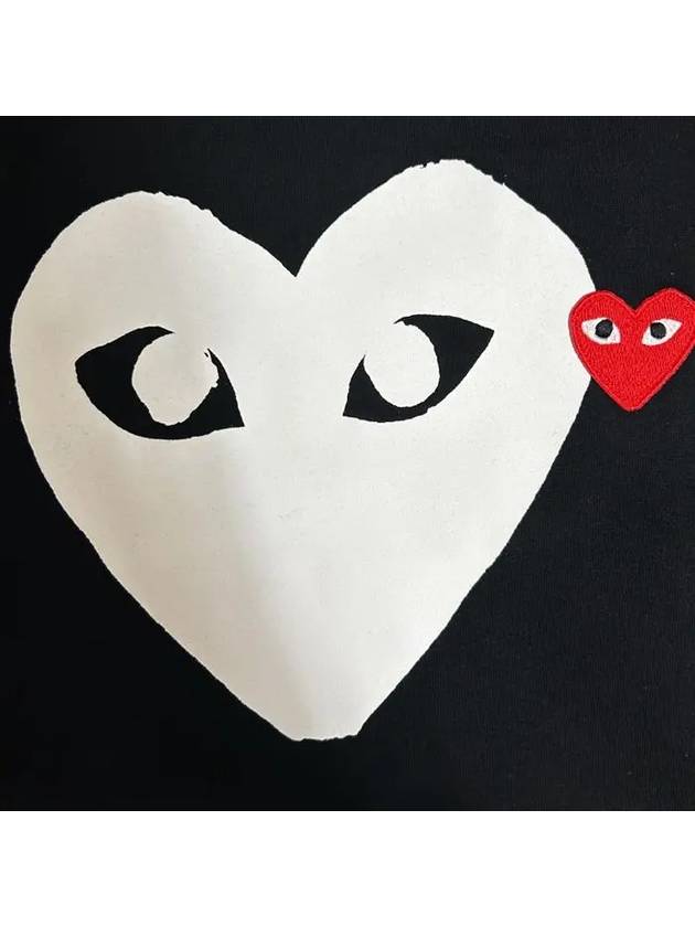 Double Heart Short Sleeve T-Shirt Black - COMME DES GARCONS - BALAAN 7