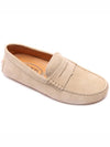 Gommino Bubble Suede Driving Shoes Beige - TOD'S - BALAAN 4