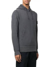 Wappen Patch Cotton Fleece Hoodie Dark Grey - STONE ISLAND - BALAAN 4