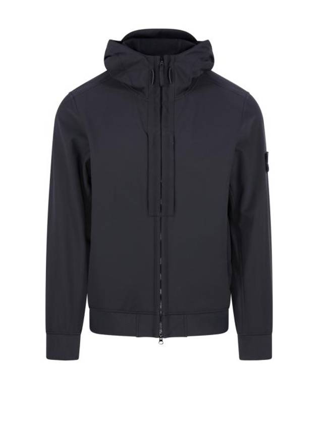 Soft Shell RE Dye Technology Hooded Jacket Black - STONE ISLAND - BALAAN 1