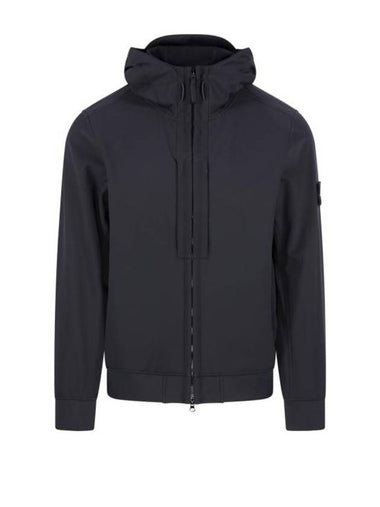 Soft Shell RE Dye Technology Hooded Jacket Black - STONE ISLAND - BALAAN 1