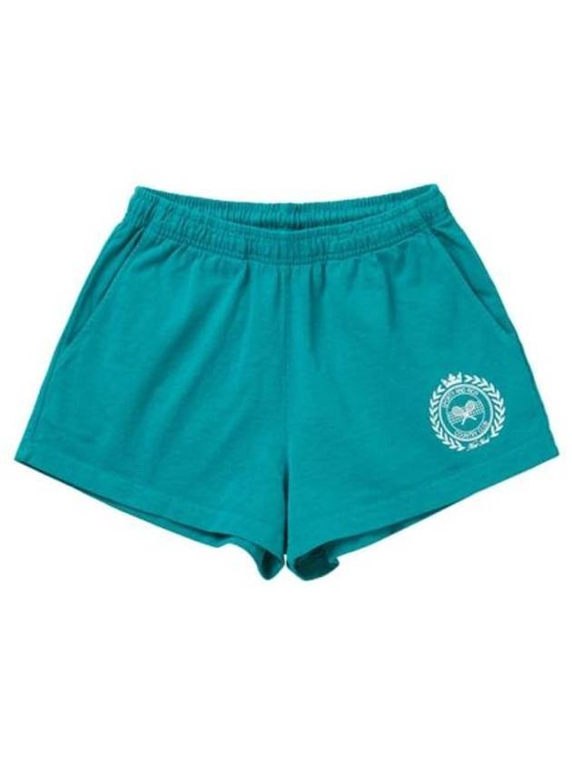 Logo Print Shorts Teal - SPORTY & RICH - BALAAN 2