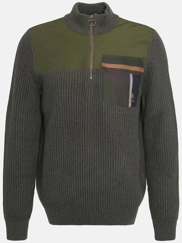 Miller Half-Zip Knit Top Olive - BARBOUR - BALAAN 2