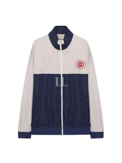 GG Logo Print Track Jacket Navy - GUCCI - BALAAN 2