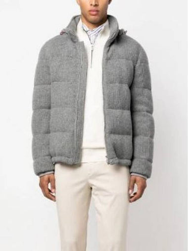 Cashmere padded jacket gray - BRUNELLO CUCINELLI - BALAAN 1