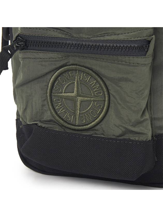 Logo Nylon Cross Bag Musk Green - STONE ISLAND - BALAAN 8