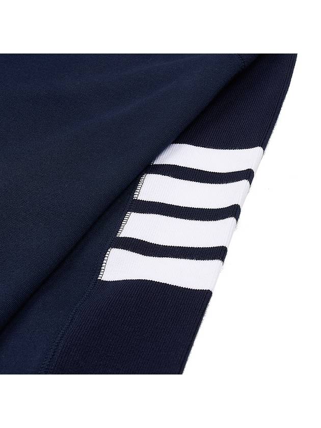 4-Bar Striped Cotton Long Sleeve T-Shirt Navy - THOM BROWNE - BALAAN 5