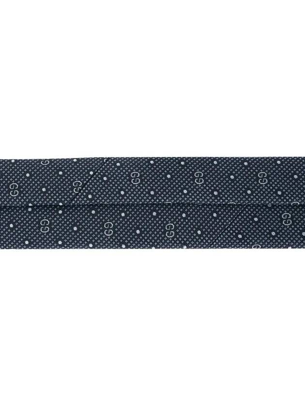 GG Dot Pattern Silk Tie Navy - GUCCI - BALAAN 4