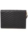 Grain De Poudre Cassandre Clutch Bag Black - SAINT LAURENT - BALAAN 4