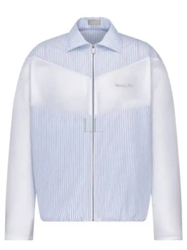 Couture Zipped Long Sleeve Shirt Blue - DIOR - BALAAN 2