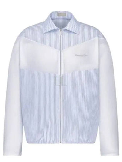 Couture Zipped Long Sleeve Shirt Blue - DIOR - BALAAN 2