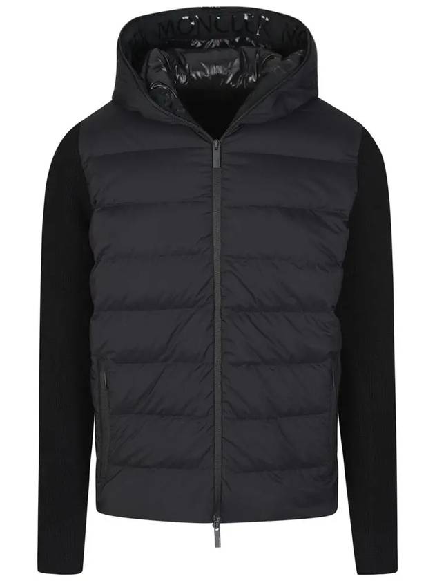 Mix Knit Hooded Padded Jacket Black 9B000 07 M1131 999 - MONCLER - BALAAN 2