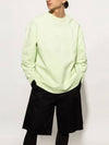 Classic Logo Crew Neck Sweatshirt Lime - Y-3 - BALAAN 5