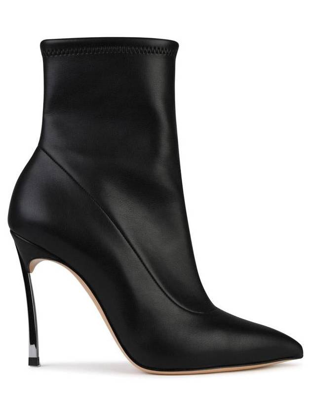 Casadei 'Blade' Black Matt Leather Ankle Boots - CASADEI - BALAAN 1