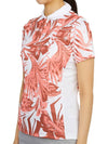 Women's Evelina Print Polo Shirt Pink - J.LINDEBERG - BALAAN 3