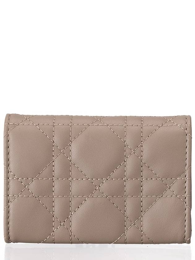 XS Lady Cannage Lambskin Flap Wallet Powder Beige - DIOR - BALAAN 4