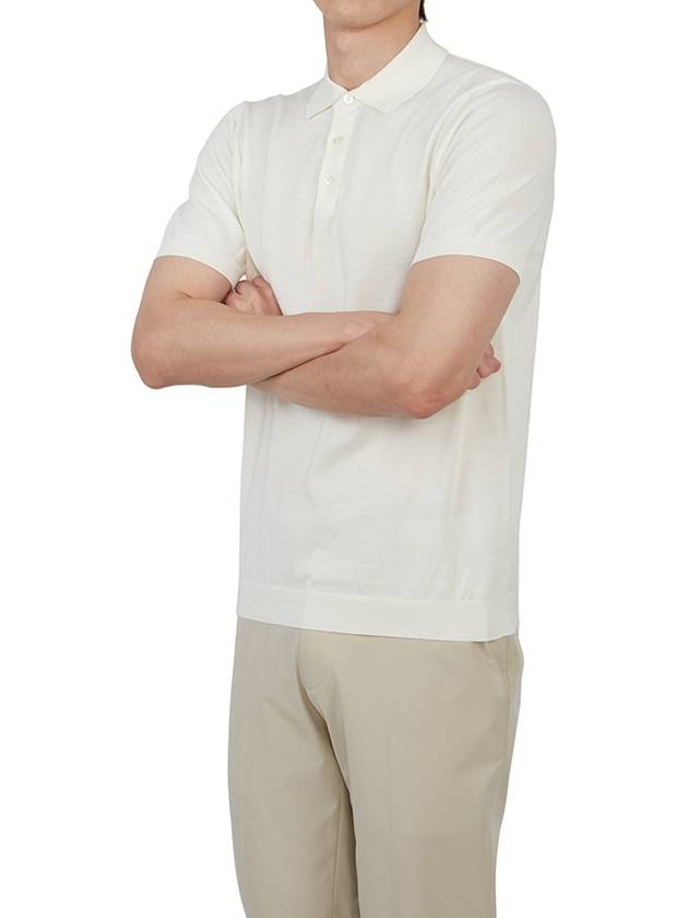 Men's Cotton Polo Shirt Milk - DRUMOHR - BALAAN 6