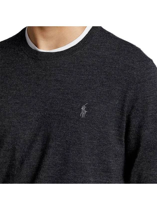 Logo Crew Neck Wool Knit Top Navy - POLO RALPH LAUREN - BALAAN 5