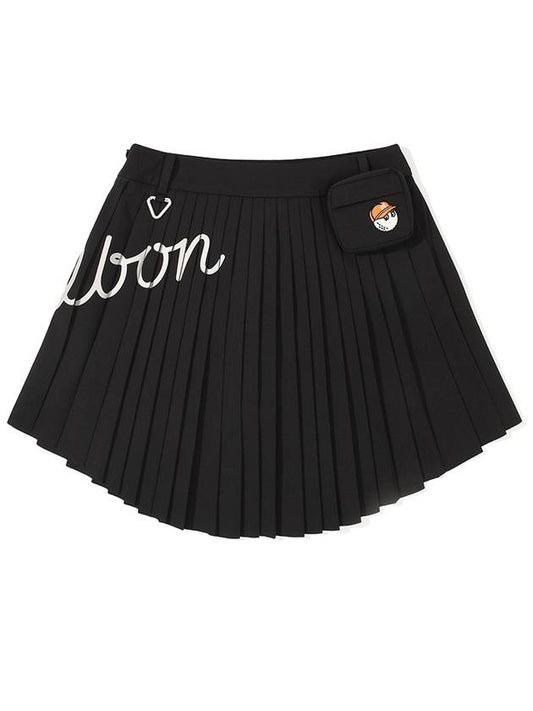 Utility pleated skirt BLACK WOMAN - MALBON GOLF - BALAAN 2