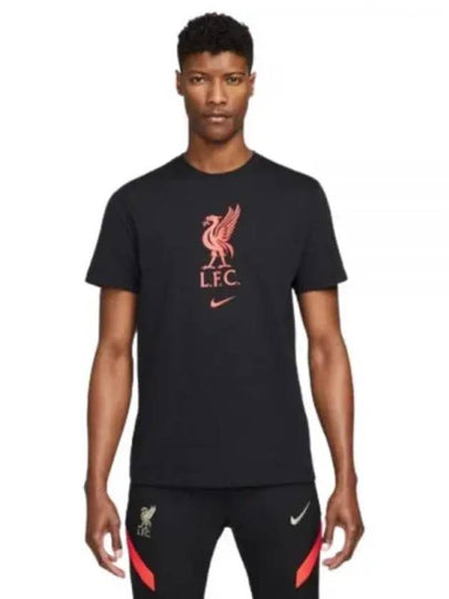 Liverpool Crest Short Sleeves T Shirt Black - NIKE - BALAAN 2